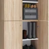 Schuhschrank Lona Eiche Sonoma Nachbildung weiß B/H/T: ca. 70x240x39 cm