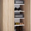 Schuhschrank Lona Eiche Sonoma Nachbildung weiß B/H/T: ca. 70x110x39 cm