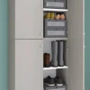 Schuhschrank Lona grau weiß B/H/T: ca. 70x240x39 cm