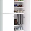 Schuhschrank Lona weiß B/H/T: ca. 70x240x39 cm