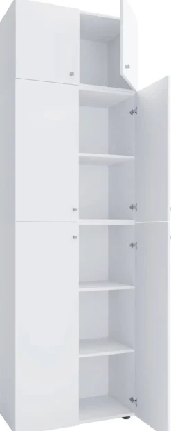 Schuhschrank Lona weiß B/H/T: ca. 70x223x39 cm