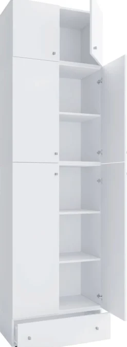 Schuhschrank Lona weiß B/H/T: ca. 70x240x39 cm