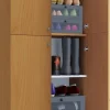 Schuhschrank Lona XXL buche Nachbildung weiß B/H/T: ca. 70x182x39 cm