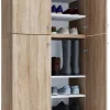 Schuhschrank Lona XXL Eiche Sonoma Nachbildung weiß
