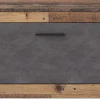 Schuhschrank LUNA 2 Eiche Matera Nachbildung Beton Optik B/H/T: ca. 88,9x48x40 cm
