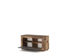Schuhschrank LUNA 2 Eiche Matera Nachbildung Beton Optik B/H/T: ca. 88,9x48x40 cm