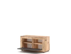Schuhschrank LUNA 2 Eiche Matera Nachbildung Beton Optik B/H/T: ca. 88,9x48x40 cm