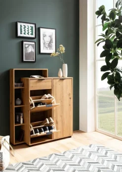 Schuhschrank natur Eiche Optik B/H/T: ca. 98x110x30 cm