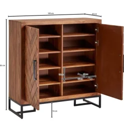 Schuhschrank rosenholz Nachbildung B/H/T: ca. 40x105x100 cm