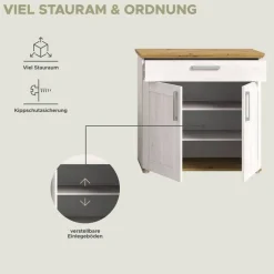 Schuhschrank Verona Sibiu Lärche Nachbildung Eiche Artisan Nachbildung B/H/T: ca. 95x92x39 cm