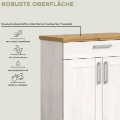 Schuhschrank Verona Sibiu Lärche Nachbildung Eiche Artisan Nachbildung B/H/T: ca. 95x92x39 cm