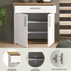 Schuhschrank Verona Sibiu Lärche Nachbildung Eiche Artisan Nachbildung B/H/T: ca. 95x92x39 cm