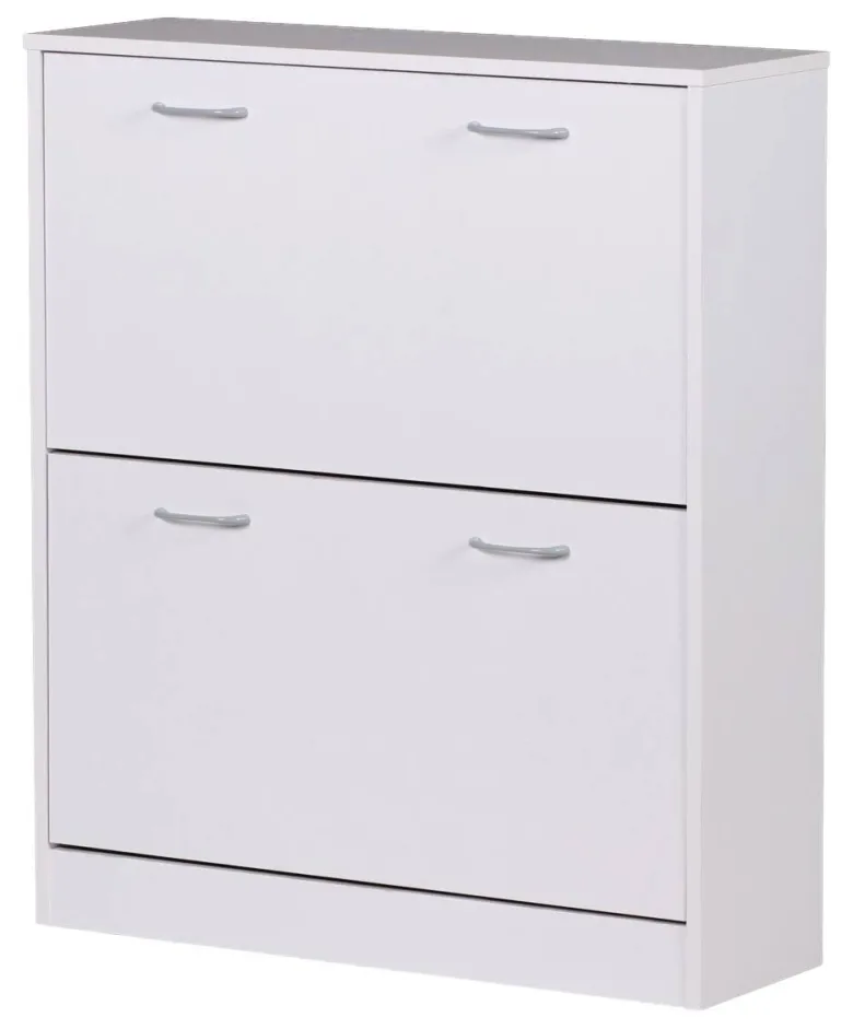 Schuhschrank weiß grau B/H/T: ca. 75x87x24 cm