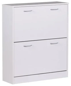 Schuhschrank weiß grau B/H/T: ca. 75x87x24 cm