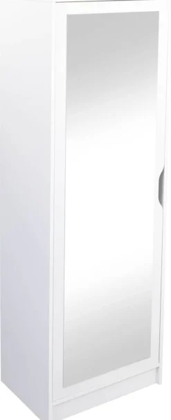 Schuhschrank Westphalen 1D weiß beschichtet Nachbildung B/H/L: ca. 40x189,5x58 cm