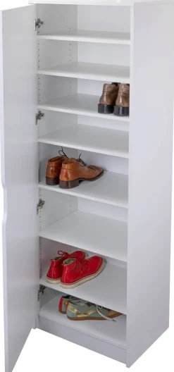Schuhschrank Westphalen 1D weiß beschichtet Nachbildung B/H/L: ca. 40x189,5x58 cm