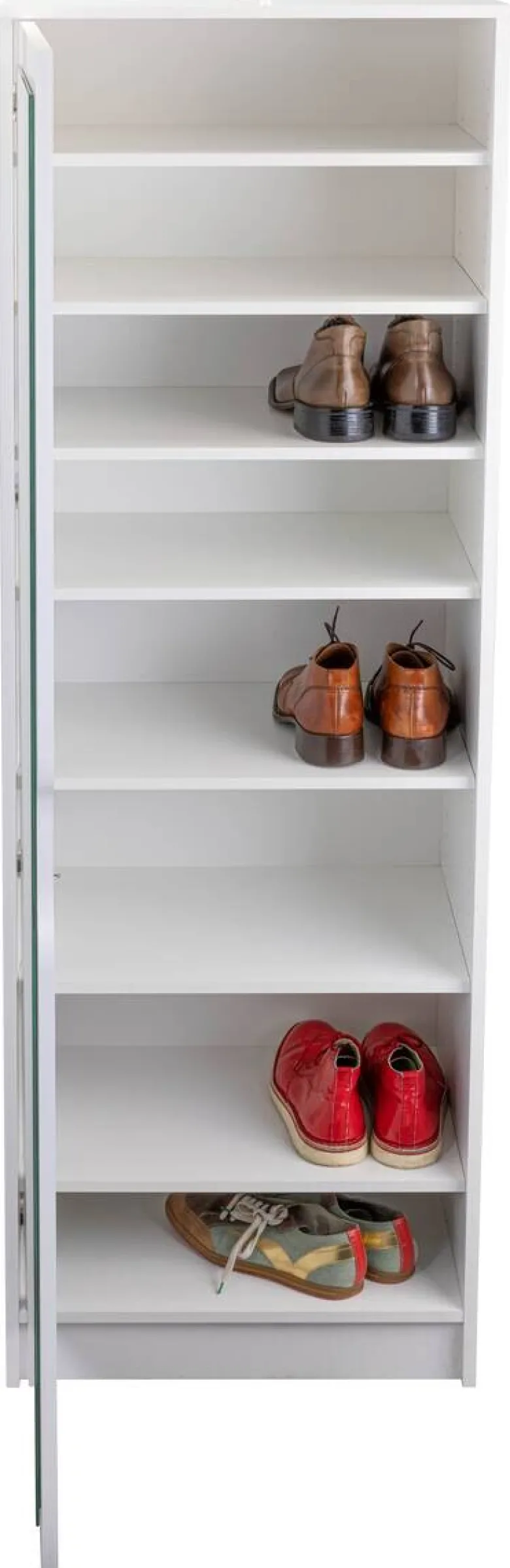 Schuhschrank Westphalen 1D weiß beschichtet Nachbildung B/H/L: ca. 40x189,5x58 cm
