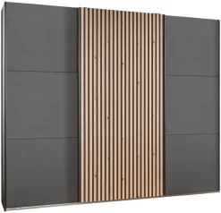 Schwebetürenschrank Ancona Graphit Artisan Nachbildung B/H/T: ca. 250x216x65 cm