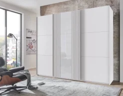Schwebetürenschrank Atlanta weiß B/H/T: ca. 250x216x65 cm