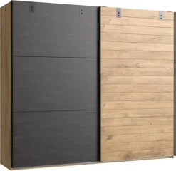 Schwebetürenschrank Detroit Plankeneiche Nachbildung B/H/T: ca. 250x216x65 cm