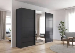 Schwebetürenschrank Elara grau B/H/T: ca. 271x210x62 cm