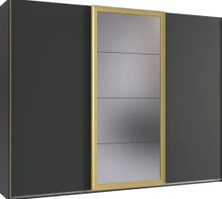 Schwebetürenschrank Katar Graphit B/H/T: ca. 270x208x64 cm