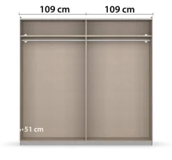 Schwebetürenschrank Kronach Alpinweiß B/H/T: ca. 218x210x59 cm