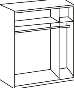Schwebetürenschrank Liverpool Eiche Plankeneiche Nachbildung B/H/T: ca. 135x198x64 cm