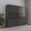 Schwebetürenschrank Marbella grau B/H/T: ca. 218x210x59 cm