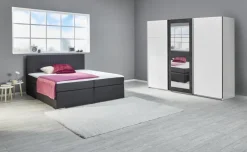 Schwebetürenschrank Minden weiß Graphit B/H/T: ca. 270x210x65 cm