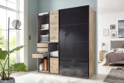 Schwebetürenschrank Oldenburg Eiche Artisan Nachbildung B/H/T: ca. 180x198x65 cm