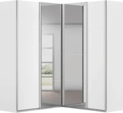 Schwebetürenschrank Quadra Alpinweiß B/H/T: ca. 187x229x181 cm