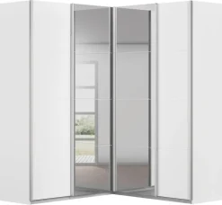 Schwebetürenschrank Quadra Alpinweiß B/H/T: ca. 187x229x181 cm
