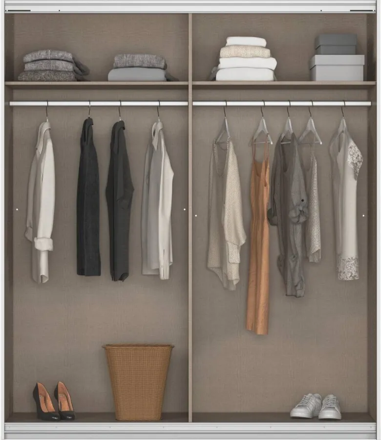 Schwebetürenschrank Quadra B/H/T: ca. 180x210x62 cm