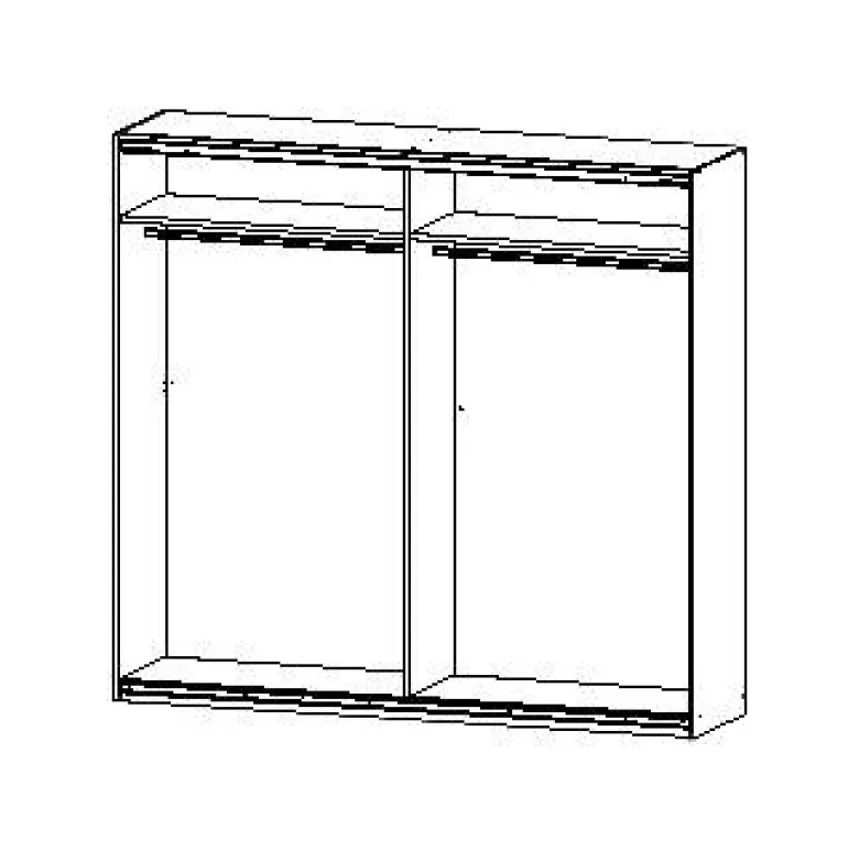 Schwebetürenschrank Quadra grau B/H/T: ca. 225x210x62 cm