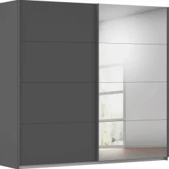 Schwebetürenschrank Quadra grau B/H/T: ca. 225x210x62 cm