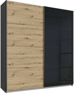 Schwebetürenschrank Quadra grau B/H/T: ca. 180x210x62 cm