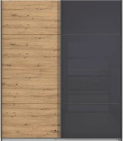 Schwebetürenschrank Quadra grau B/H/T: ca. 180x210x62 cm