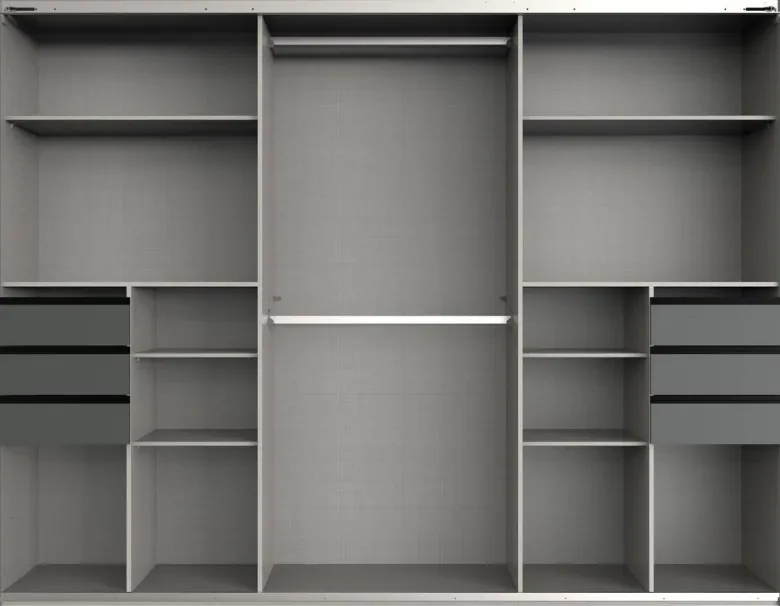 Schwebetürenschrank Saigon Graphit B/H/T: ca. 270x210x64 cm