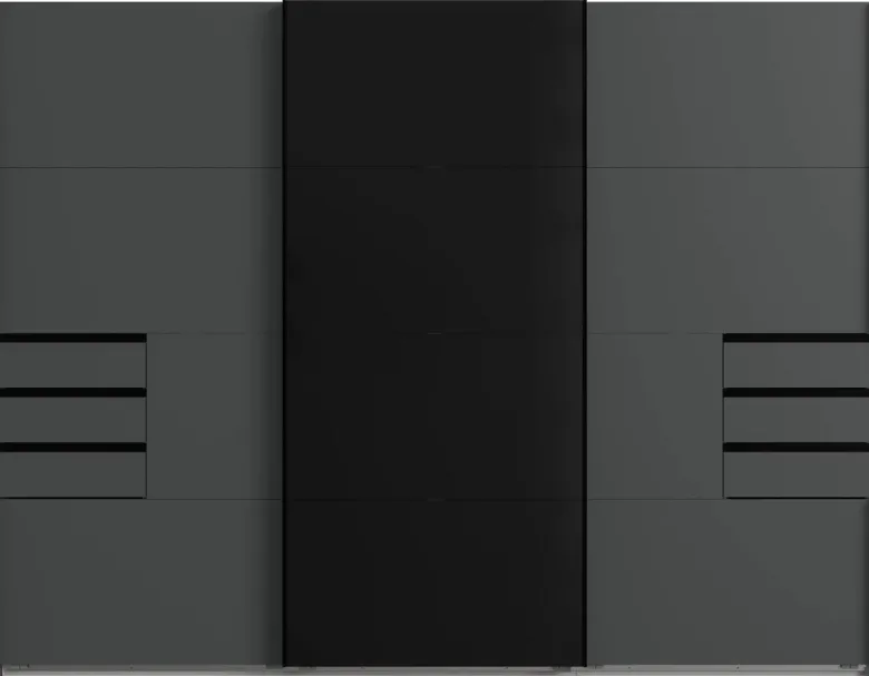 Schwebetürenschrank Saigon Graphit B/H/T: ca. 270x210x64 cm