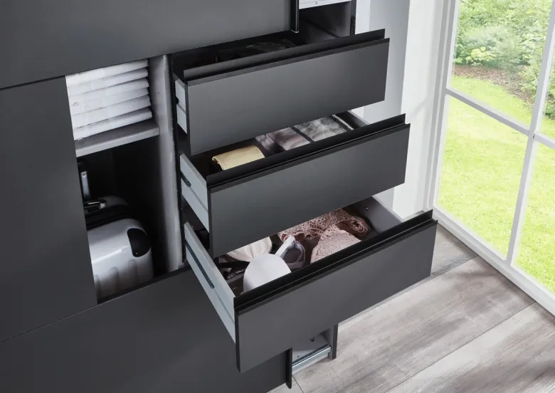 Schwebetürenschrank Saigon Graphit B/H/T: ca. 270x210x64 cm