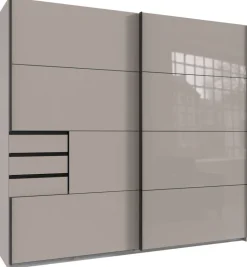 Schwebetürenschrank Saigon Sahara grau B/H/T: ca. 225x208x64 cm