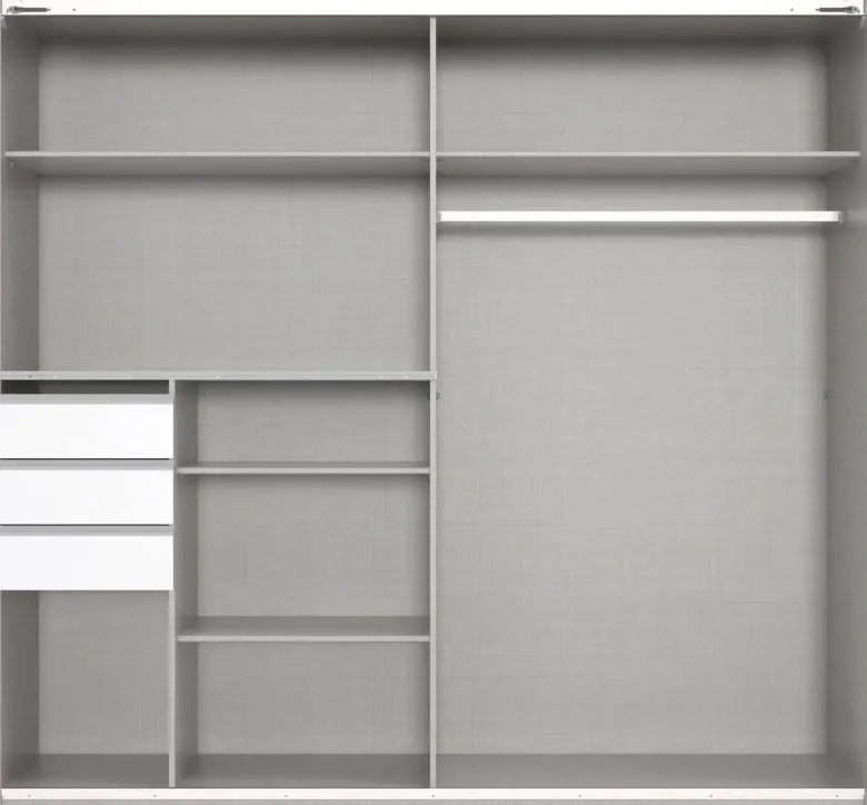 Schwebetürenschrank Saigon Sahara grau B/H/T: ca. 225x208x64 cm
