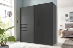 Schwebetürenschrank Schwerin Graphit B/H/T: ca. 180x198x65 cm