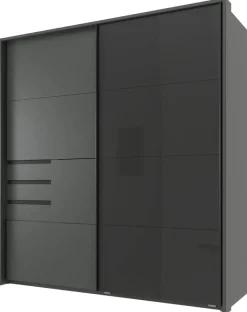 Schwebetürenschrank Schwerin Graphit B/H/T: ca. 180x198x65 cm