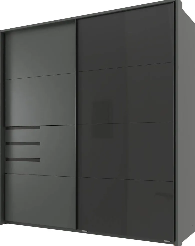 Schwebetürenschrank Schwerin Graphit B/H/T: ca. 180x198x65 cm