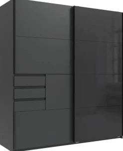 Schwebetürenschrank Schwerin Graphit B/H/T: ca. 180x198x65 cm
