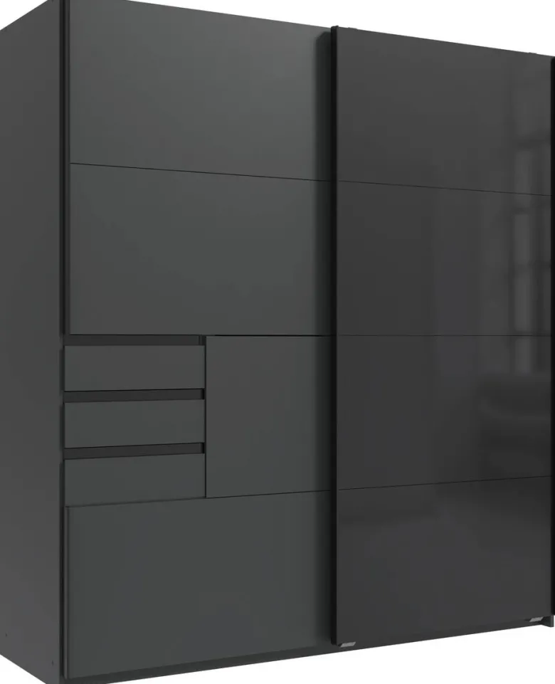 Schwebetürenschrank Schwerin Graphit B/H/T: ca. 180x198x65 cm