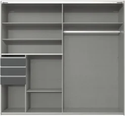Schwebetürenschrank Schwerin Graphit B/H/T: ca. 180x198x65 cm