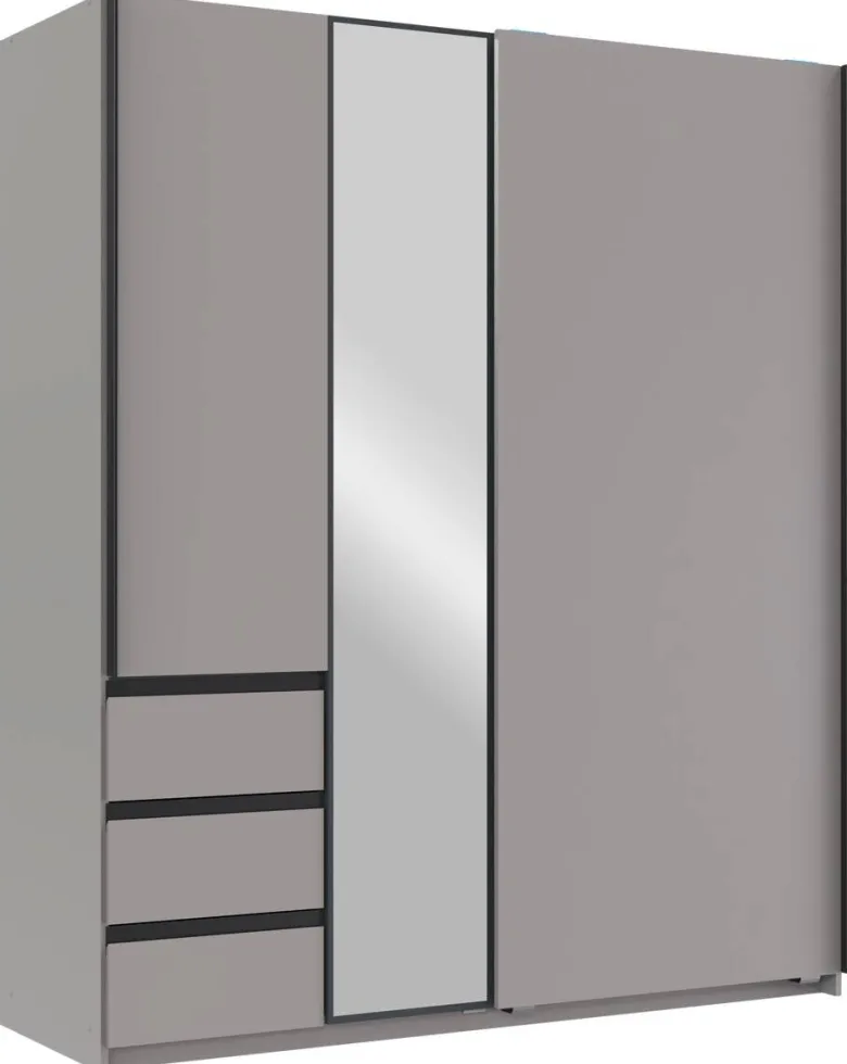 Schwebetürenschrank Stade Sahara grau B/H/T: ca. 168x198x63 cm